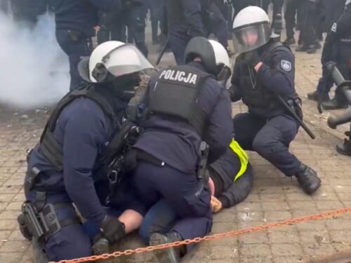 warszawa, protest rolników, policja, rolnicy
