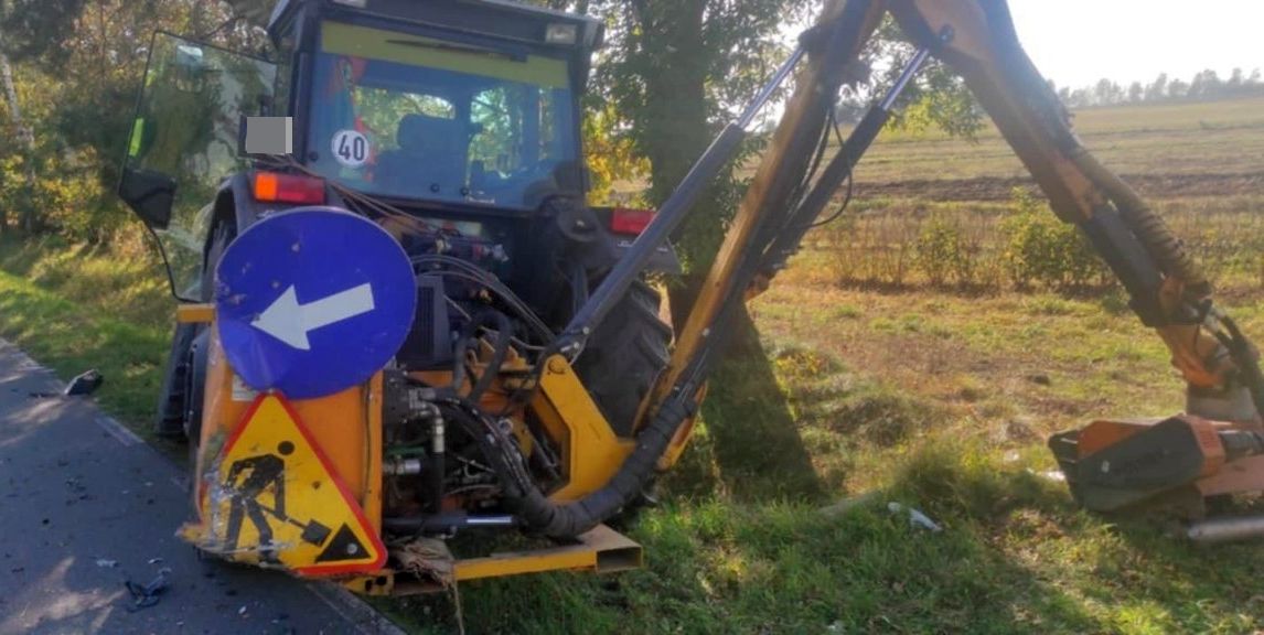 zdarzenie drogowe, zderzenie, ciągnik, auta