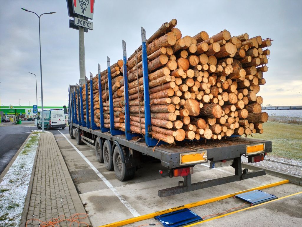 itd, kontrola, ciężarówka, przewóz drewna