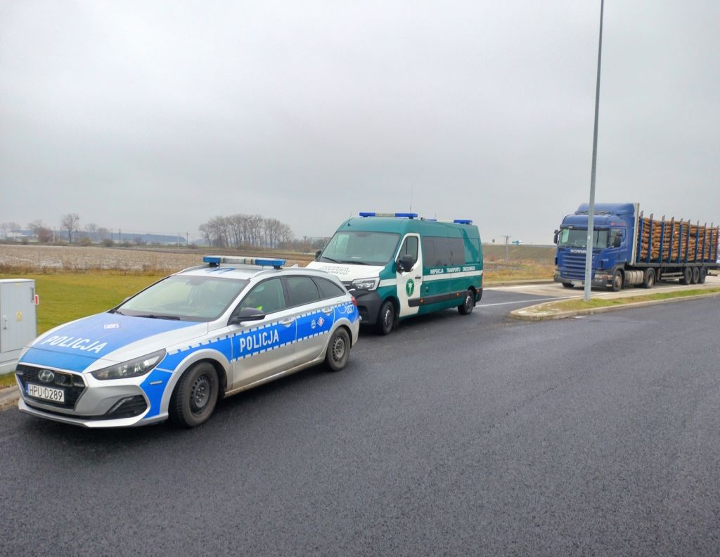 itd, kontrola, ciężarówka, przewóz drewna