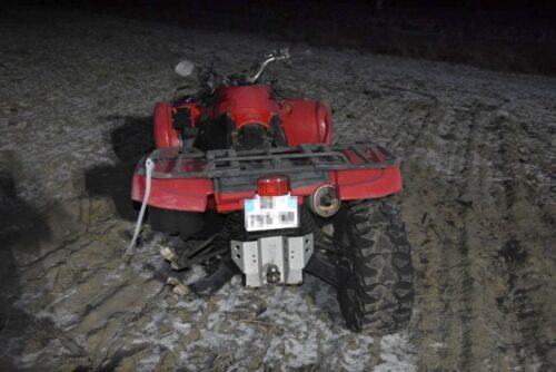 droga polna, zdarzenie, quad, wieś