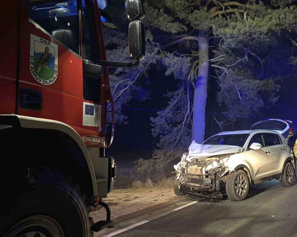 zderzenie, ciągnik, auto, pijany traktorzysta