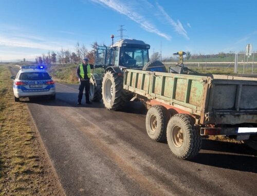 kontrola drogowa, drogówka, ciągnik, traktorzysta