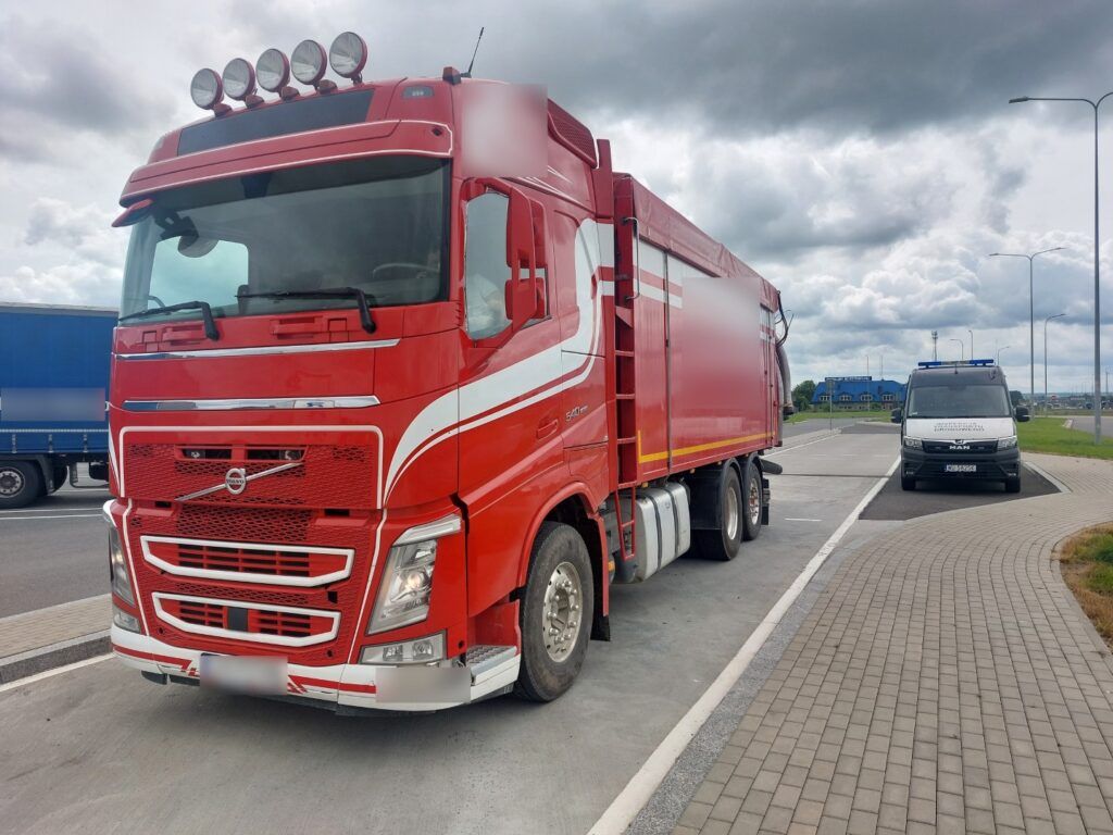 witd lublin, kontrola, ważenie pojazdów, ciężarówka, kukurydza