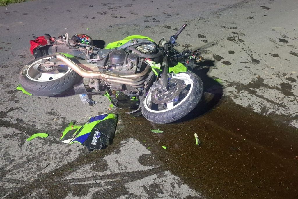 zderzenie, motocykl, ciągnik, opryskiwacz
