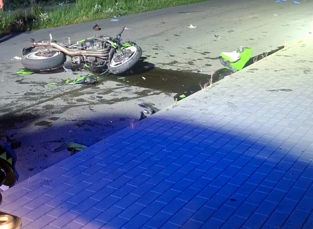 zderzenie, motocykl, ciągnik, opryskiwacz