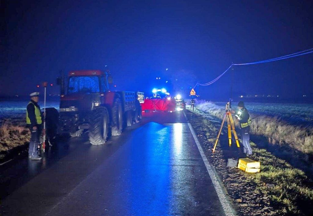 wypadek, potracenie, pieszy, ciągnik
